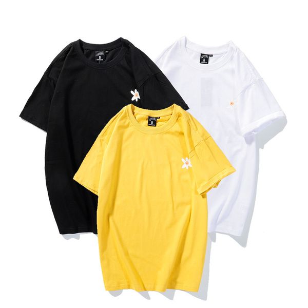 

t shirt short sleeve men's in spring and summer, White;black