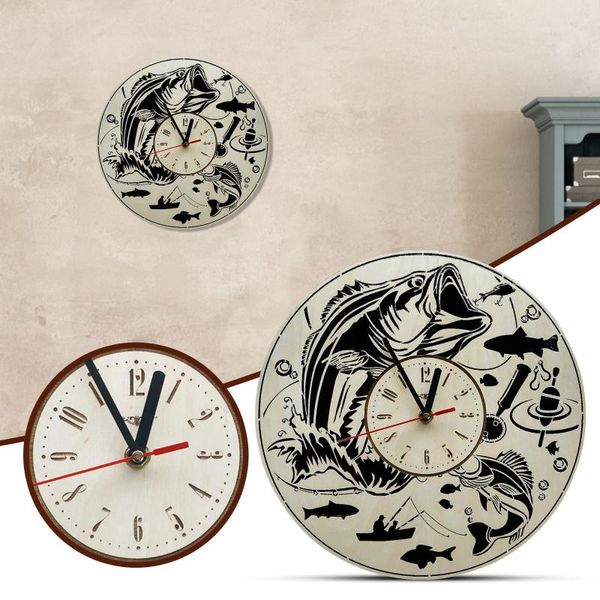 

wall clocks fishing art clock/fishing vintage acryl clock,home decoration creative