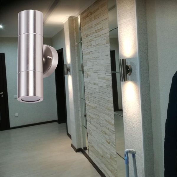 

wall lamps wholesale up down led light stainless steel ac85-ac265v with high bright sconce outdoor garden decoration
