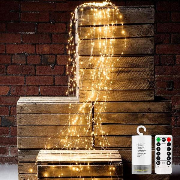 

strings waterfall string lights christmas led fairy for wedding party holiday tree decoration curtain