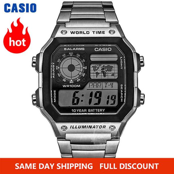 

casio watch explosion men set brand luxury led military digital sport waterproof quartz relogio masculino, Silver