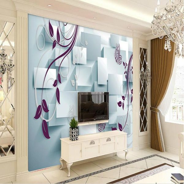 

wallpapers commission 3d wall paper vintage decorative painting wallpaper muarl flower vine home improvement living room