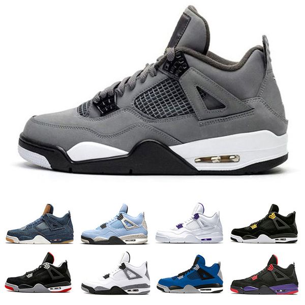 

jumpman 4 4s mens basketball shoes sneakers university black camo cool grey things red thunder ts travis military black cat bred metallic me