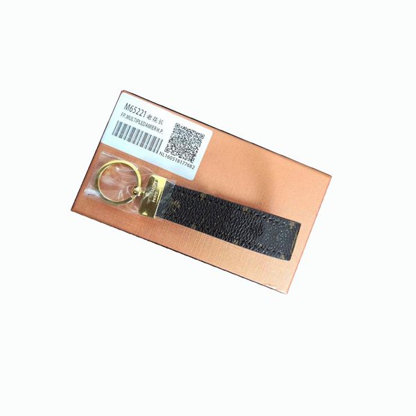 

High Qualtiy Leather Keychain Designer Key Ring Men and Women Car Bag Keychains long and short style with Box