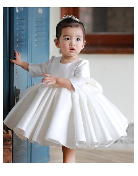 

girl's dresses baby girl dress 1st birthday outfit beaded bow born baptism clothes tutu christening wedding gown infant party, Red;yellow