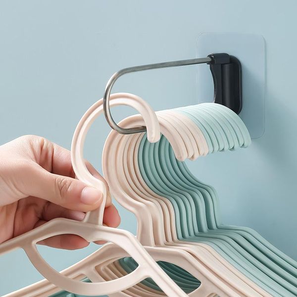 

hooks & rails simple hook no punching wall paste coat finishing hanger storage rack stainless steel u-shaped clothes laundry clip