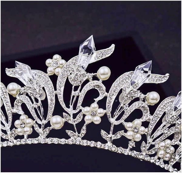 

crystal baroque wedding bridal tiara crown luxurious bride headpiece women hair decorationsn wedding hair jewelry acc jllwks, Silver