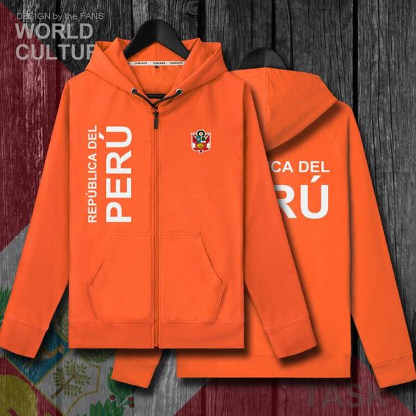 

men's hoodies & sweatshirts peru peruvian pe per mens fleeces winter men coats jackets and tracksuit clothes casual nation country 2021, Black