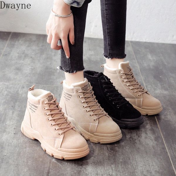 

2020 winter new wild snow boots short boots plus velvet thick warm high womens pumps shoes shoe boots from , $21.35| dhgate.com v07m#, Black