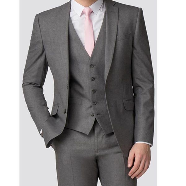 

men's suits & blazers spring latest custom made fashion gentlemen grey men suit slim fit groom tuxedos for wedding dress party set (jac, White;black