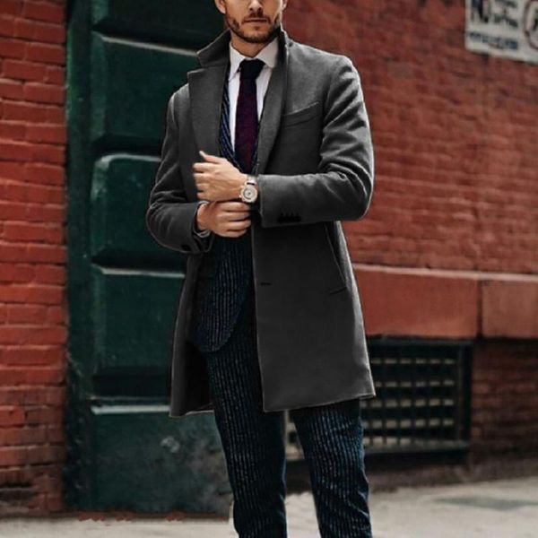 

men's jackets business casual men fashion slim fits long coats mens winter windproof outwears plus size 3xl, Black;brown