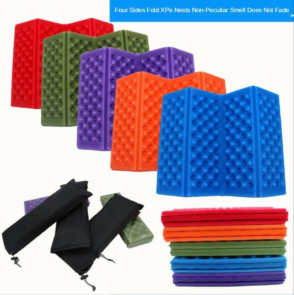 

outdoor pads supplies xpe foam four-fold folding cushion water-repellent cool-proof portable moisture-proof picnic mat fart pad