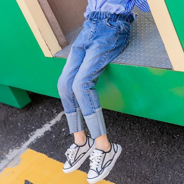 

jeans 2021 wholesale girls denim pants fashion spring jean 4-9t a598, Blue