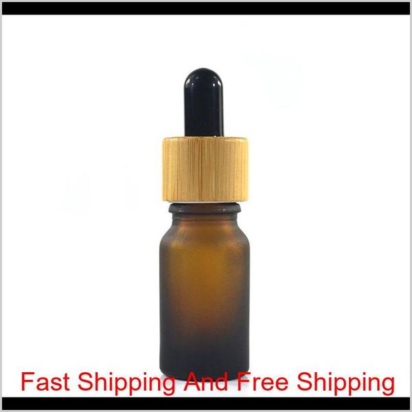 

essential oil glass dropper bottle with bamboo lid bamboo serum bottle frosted green blue amber clear 10ml 15 qylwsf mj_bag