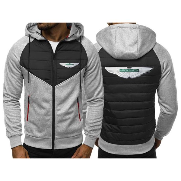 

men's hoodies & sweatshirts 2021 aston warm fashion for men feather hooded down harajuku jacket mens coat sports jackets, Black