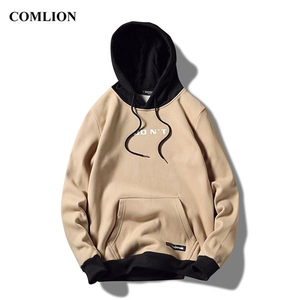 

new fashion hoodie streetwear hip hop patchwork hooded jersey hoody men's hoodies drawstring pocket sweatshirts plus size c56 201127, Black