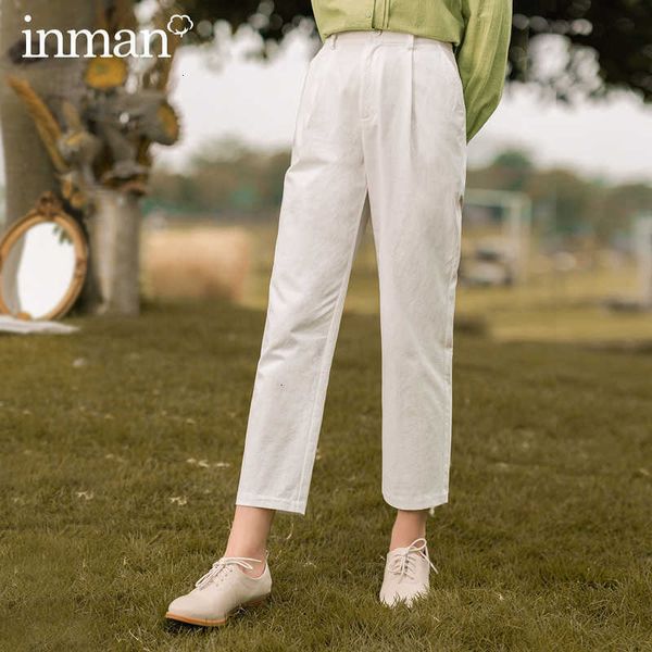 

women's pants & capris capris spring autumn concise style half elastic waist slim sasual straight leg ankle length au64, Black;white