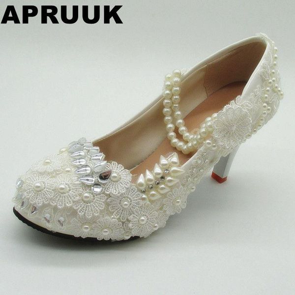 

dress shoes fashion handmade womens wedding pumps beading buckle straps female bridal low high heels bride shoe, Black