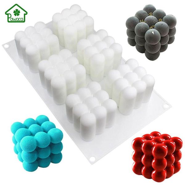 

cake tools 1pcs magic cube silicone molds 6 cavities decorating kitchen bakeware dessert fondant ice mousse mold