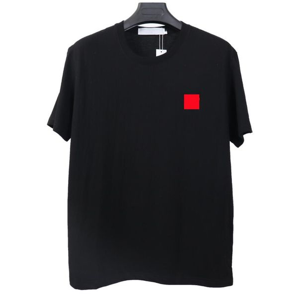 

fashion men designer t shirt high quanlity red heart shirts casual women shirts badge cotton embroidery short sleeve summer tee, White;black