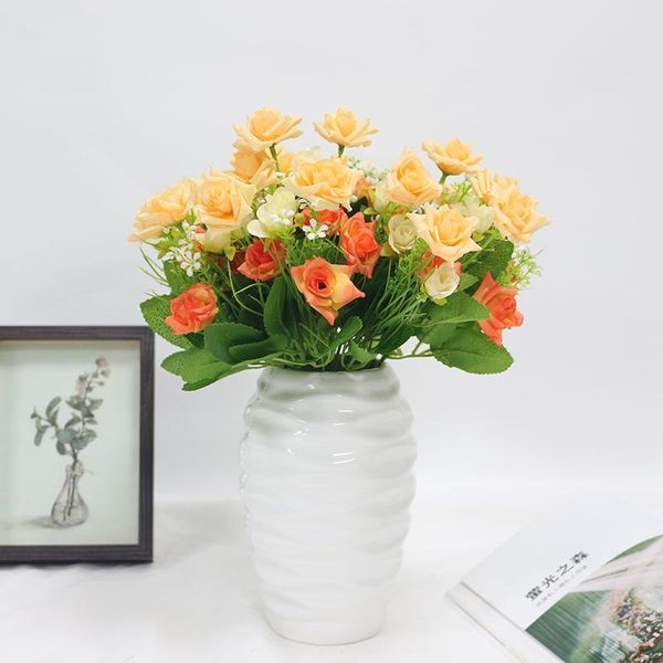 

roses artificial flowers silk decoration flowers bouquet for home party decoration diy wreath