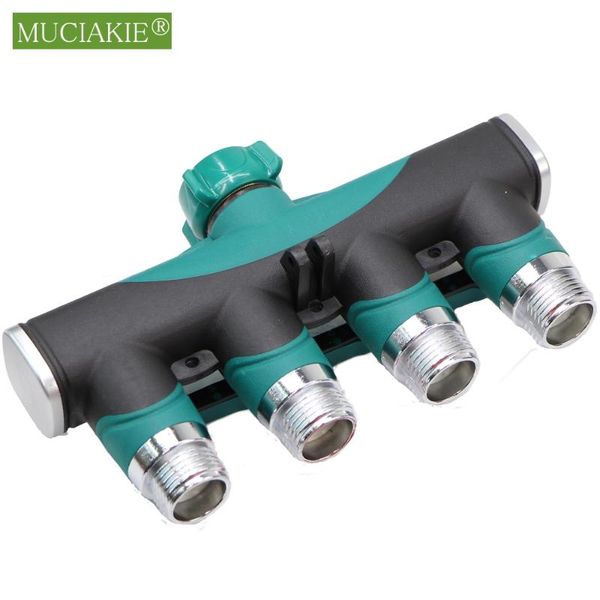 

watering equipments splitter nozzle adapter water fittings shut off valve female thread male 4-way (4 ways) 3/4'' garden zinc allo