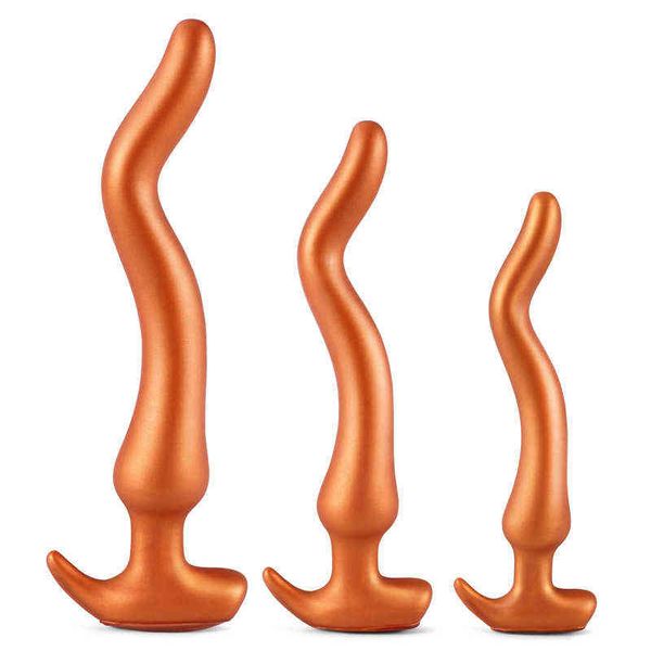 NXY Dildos Anal Toys Super Soft Jinlong Backyard Plug Мужской и женской Мастурбации Устройство Устройство Жидкового силикагеля в глубине Веселье расширение Взрослых Продукты 0225