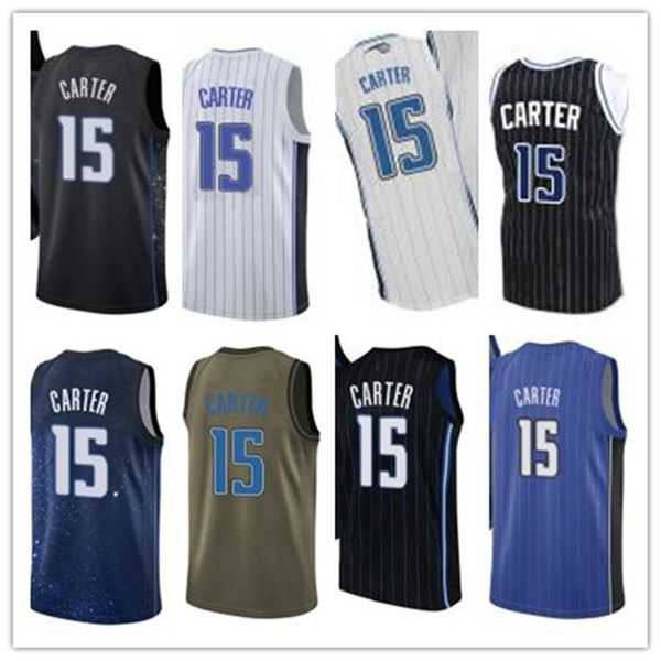 

custom leave name number 15 vince carter white black yellow blue green brown basketball jersey men women youth jerseys, Black;red