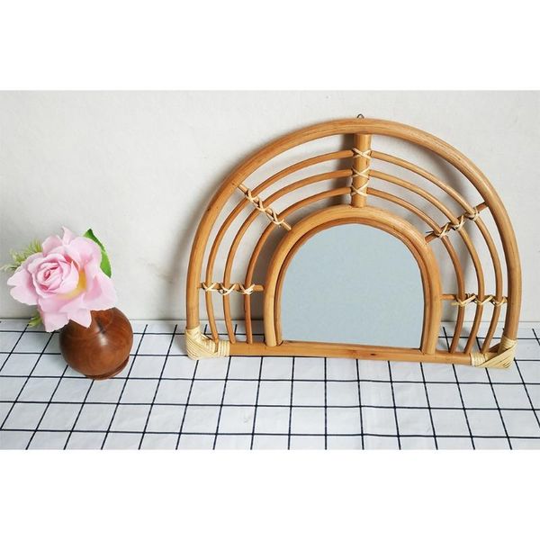 

mirrors rattan wall mirror innovative art decor dressing makeup for entryways washrooms living rooms bathroom