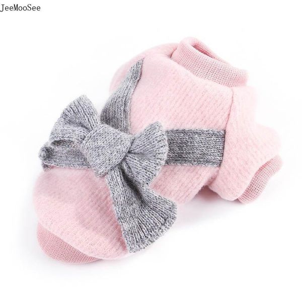 

luxury cute dog clothes thicken warm pet dog clothes bow sweater cotton winter soft for small medium dogs coat xs-2xl