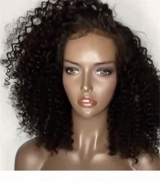 

virgin mongolian afro kinky curly full lace wigs human hair glueless lace front wigs for black women full lace human hair wigs, Black;brown