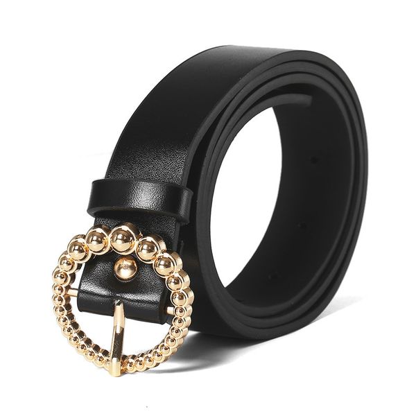 

belt women's antique pin buckle casual fashion women's trouser belt, Black;brown