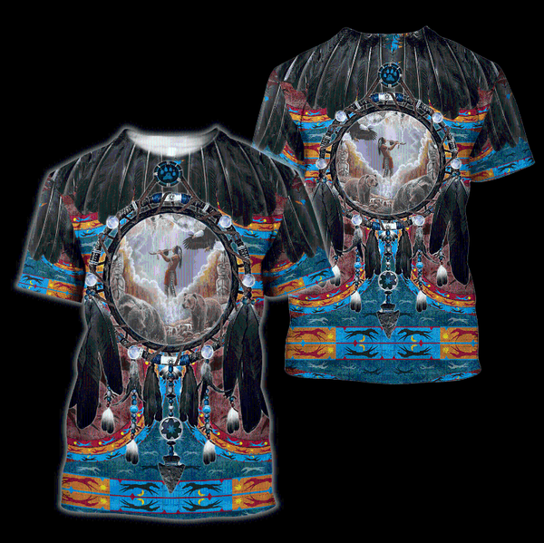 

men's t-shirts short sleeve vintage t-shirt big round neck loose 3d native print breathable casual fitness clothing 2021, White;black