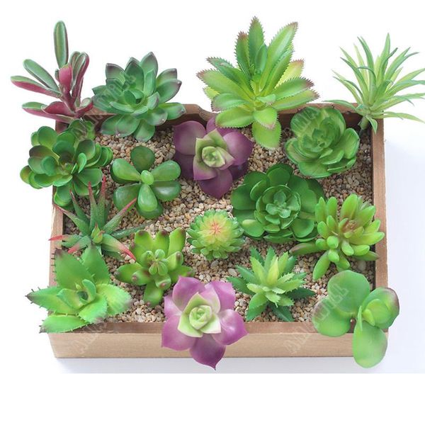 

zysrd artificial succulent plants mini fake flower bonsai decorative plastic flower diy home garden office mini bonsai plante