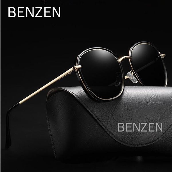 

sunglasses benzen women's polarized big frame mirror fashion sun glasses protective female b6319, White;black