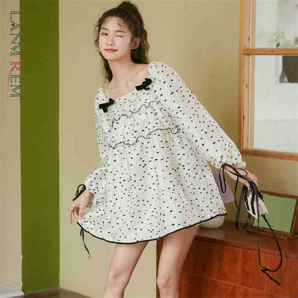 

spring summer printed long sleeve dress women cute dresses ladies fashion clothes 2d1551 210526, Black;gray