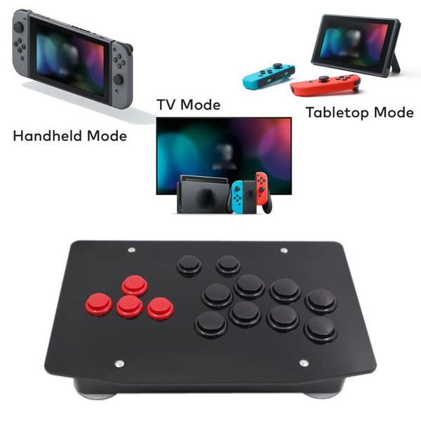 

game controllers & joysticks rac-j500bb-ns all buttons hitbox style arcade joystick fight stick controller for switch plug play