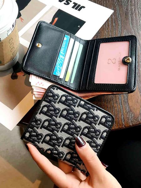 

luxury herme handbags and storage wallet women's short 2021 new niche design simple ins fashion ultra-thin canvas net re