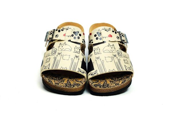 

calceo women open toe slippers lightweight vegan artificial leather multicolor patterned flat summer 2021 new styles, Black