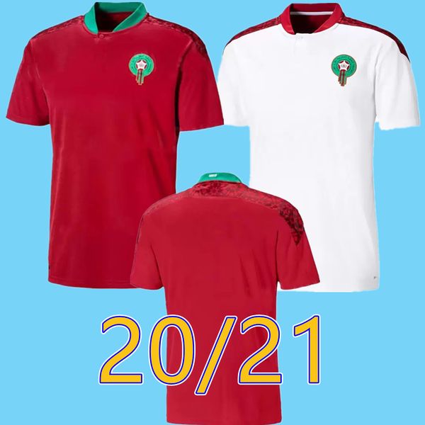 

2020 european morocco soccer jerseys 20/21 maillot de foot ziyech boutaib camiseta de futbol boussoufa el ahmadi football shirt, Black;yellow