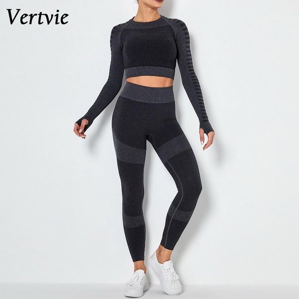 

vertvie seamless hyperflex workout set sport leggings and set yoga outfits women sportswear athletic gym sets 2 piece, White;red
