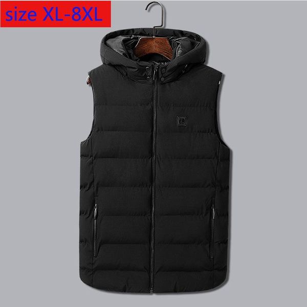 

men's vests arrival fashion autumn winter male padded jacket vest men extra large warm coat loose plus size xl2xl3xl4xl5xl6xl7xl8xl, Black;white