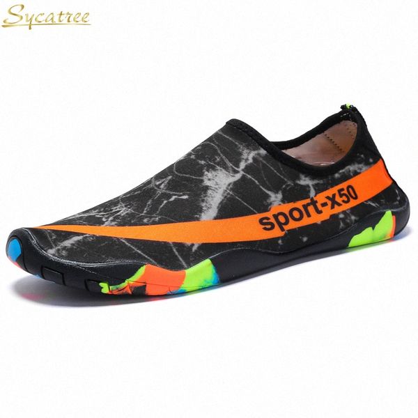 

sycatree casual shoes men quick drying beach barefoot aqua shoes outdoor lovers women yoga surfing water scarpe r1bk#, Black