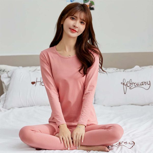 

trousers pure suit student girls' warm underwear women's thin bottom slim all cotton autumn clothes, Black;pink