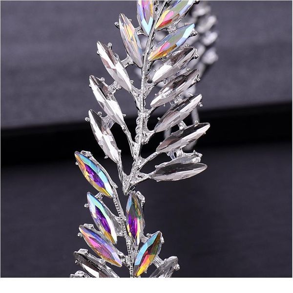

trendy bridal tiara black rhinestone crystal wedding headband bridal hair accessories princess headwear wedding hair acc qylhax, Silver
