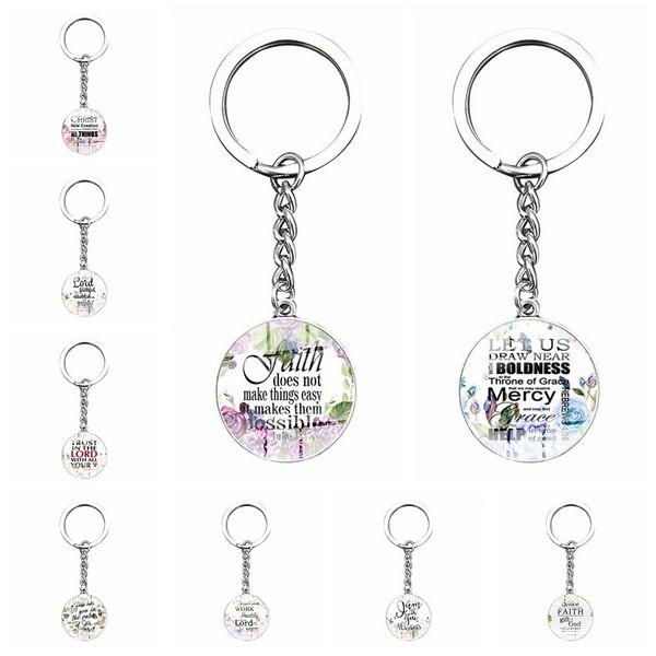 

factory catholic religious jewelry bible scripture time keychain pendant diy creative gift new products christmas