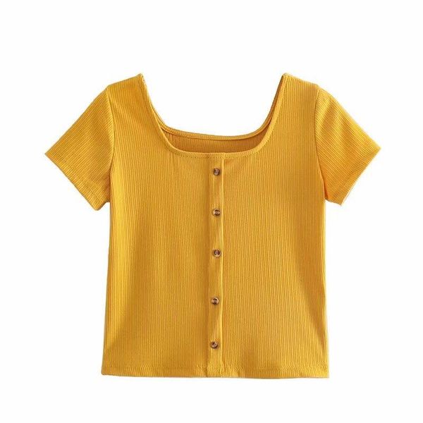 

women's knits & tees women 2022 fashion french square collar short retro sleeve clavicle knit streetwear, White