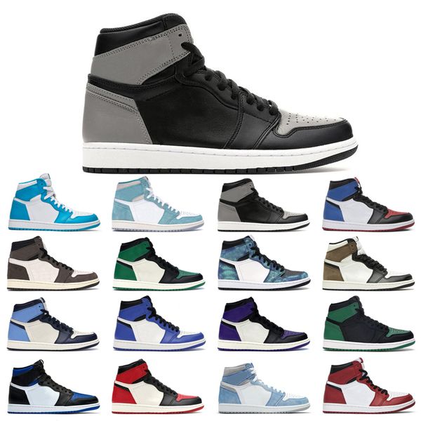 

original jumpman 1s basketball shoes 1 men's turbo green royal unc dark mocha tie dye court purple bred toe cactus jack chicago obsidia