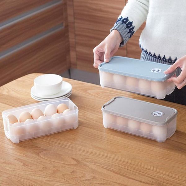 

storage bottles & jars easy to use stable base stackable refrigerator egg holder with cover for kitchen