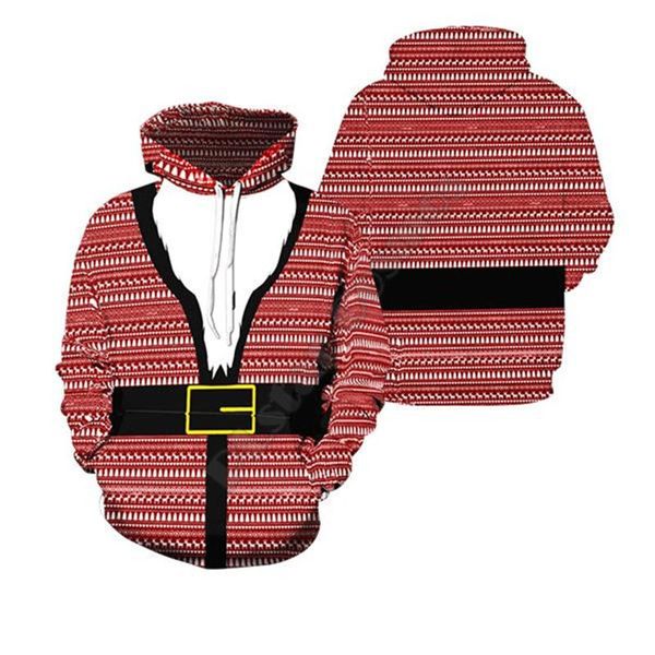 

women's hoodies & sweatshirts santa suit christmas 3d printed pullover men for women fashion streetwear drop 02, Black
